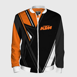 Бомбер мужской KTM КТМ, цвет: 3D-белый