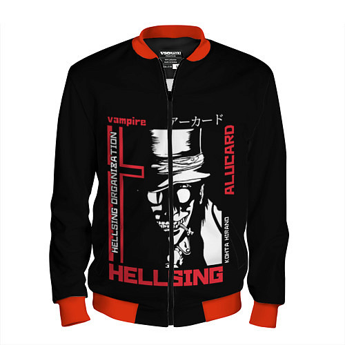 Мужской бомбер Hellsing / 3D-Красный – фото 1