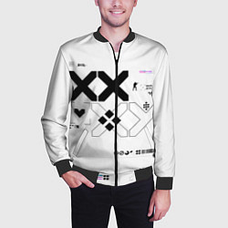 Бомбер мужской Desert Eagle: Printstream White, цвет: 3D-черный — фото 2
