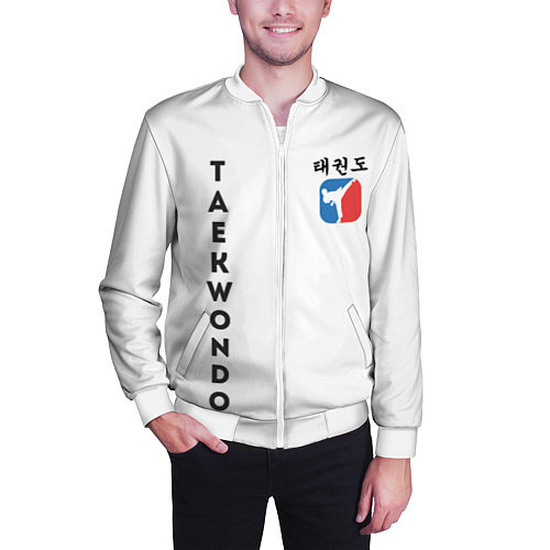 Мужской бомбер Тхэквондо Taekwondo / 3D-Белый – фото 3