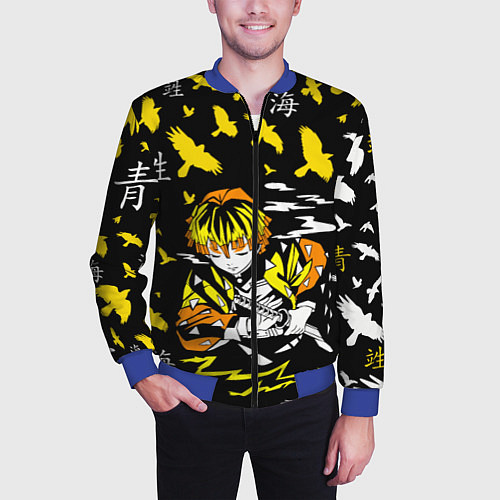 Мужской бомбер ЗЕНИЦУ АГАЦУМА / 3D-Синий – фото 3