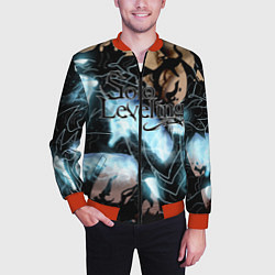 Бомбер мужской Solo leveling, цвет: 3D-красный — фото 2
