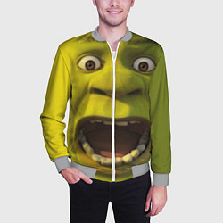 Бомбер мужской Shrek is Yelling, цвет: 3D-меланж — фото 2