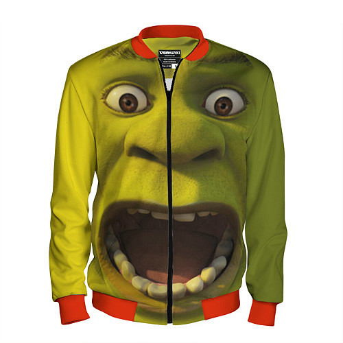 Мужской бомбер Shrek is Yelling / 3D-Красный – фото 1