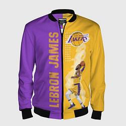 Бомбер мужской Леброн NBA, цвет: 3D-черный