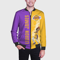 Бомбер мужской Леброн NBA, цвет: 3D-черный — фото 2