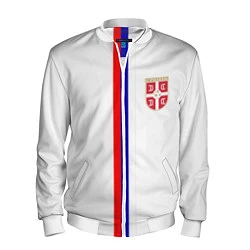 Бомбер мужской Сборная Сербии, цвет: 3D-белый