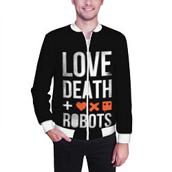 Бомбер мужской Love Death Robots, цвет: 3D-белый — фото 2