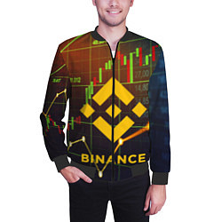 Бомбер мужской BINANCE БИНАНС БАНАН, цвет: 3D-черный — фото 2