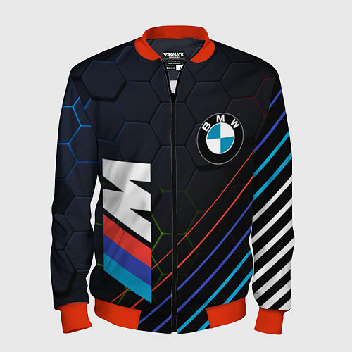 Мужской бомбер BMW БМВ M COMPETITION / 3D-Красный – фото 1