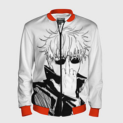 Бомбер мужской Магическая битва Годжо, цвет: 3D-красный