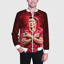 Бомбер мужской Левандовски Lewandowski 9, цвет: 3D-белый — фото 2