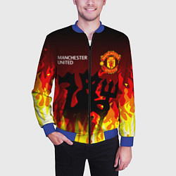 Бомбер мужской MANCHESTER UNITED ДЬЯВОЛ, цвет: 3D-синий — фото 2