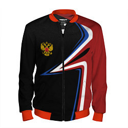 Бомбер мужской РОССИЯ RUSSIA UNIFORM, цвет: 3D-красный