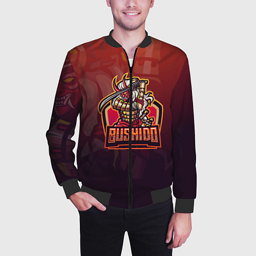 Мужской бомбер БУСИДО / 3D-Черный – фото 3