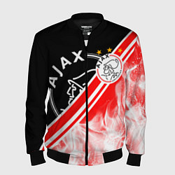 Бомбер мужской FC AJAX AMSTERDAM ФК АЯКС, цвет: 3D-черный