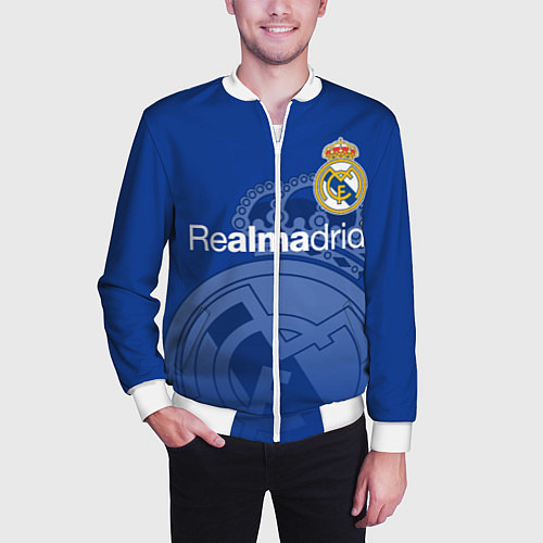 Мужской бомбер REAL MADRID РЕАЛ МАДРИД / 3D-Белый – фото 3