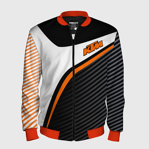 Мужской бомбер KTM MOTORCYCLES КТМ МОТОЦИКЛ / 3D-Красный – фото 1