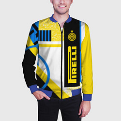 Бомбер мужской ФК «Интер Милан» 202021, цвет: 3D-синий — фото 2
