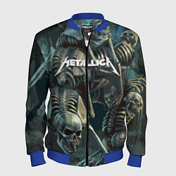 Бомбер мужской Metallica Metal Skull, цвет: 3D-синий
