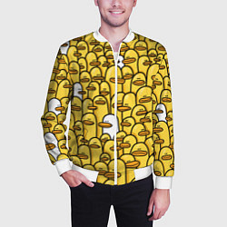 Бомбер мужской Утки, цвет: 3D-белый — фото 2