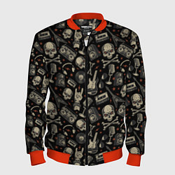 Бомбер мужской Scull pattern rock, цвет: 3D-красный
