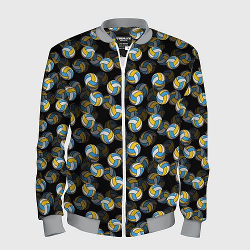 Мужской бомбер Волейбол / 3D-Меланж – фото 1