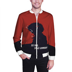 Бомбер мужской Cowboy Bebop - Spike, цвет: 3D-белый — фото 2