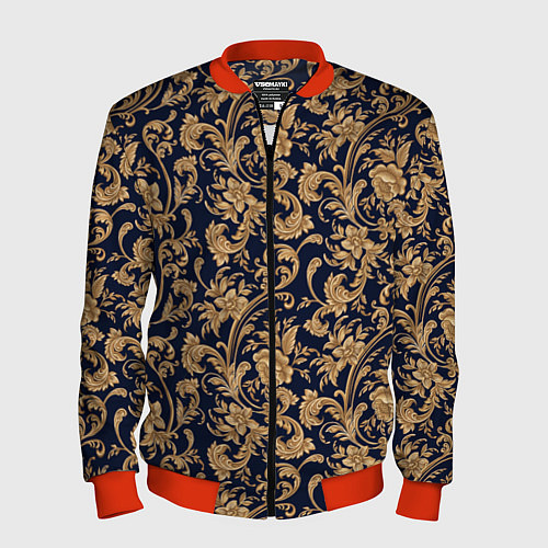 Мужской бомбер Versace классические узоры / 3D-Красный – фото 1