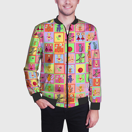 Мужской бомбер Хороший день / 3D-Черный – фото 3