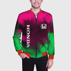 Бомбер мужской NEON HONDA НЕОН ХОНДА, цвет: 3D-красный — фото 2