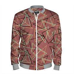 Бомбер мужской Террактовый геометрический, цвет: 3D-меланж