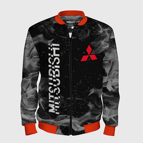 Мужской бомбер MITSUBISHI ОГОНЬ / 3D-Красный – фото 1
