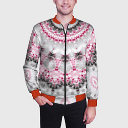 Бомбер мужской Абстрактный современный фон, цвет: 3D-красный — фото 2