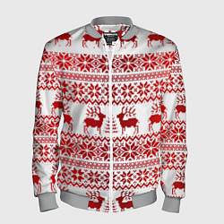 Бомбер мужской Зимний лес, цвет: 3D-меланж