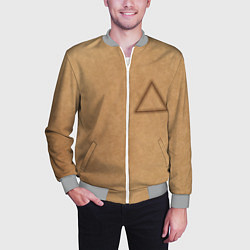 Бомбер мужской Треугольник Игра в кальмара, цвет: 3D-меланж — фото 2