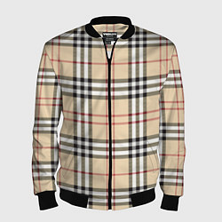 Бомбер мужской Клетчатый принт в стиле Burberry, цвет: 3D-черный