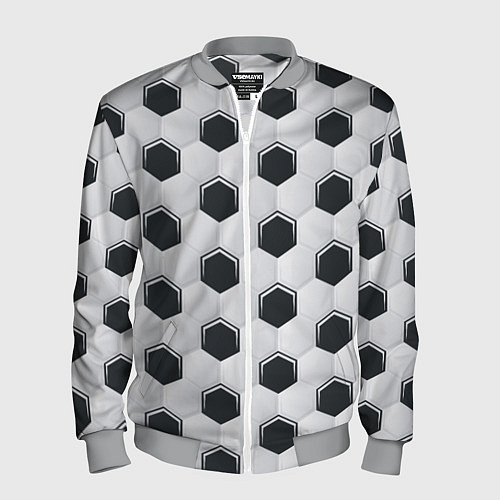 Мужской бомбер Текстура футбольного мяча / 3D-Меланж – фото 1