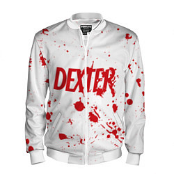 Бомбер мужской Dexter logo Декстер брызги крови, цвет: 3D-белый