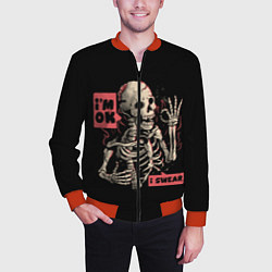 Бомбер мужской Я В Порядке Im Ok, цвет: 3D-красный — фото 2