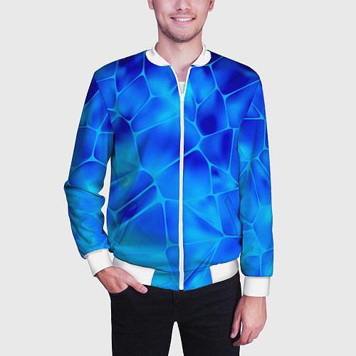 Мужской бомбер Ice Under Water / 3D-Белый – фото 3