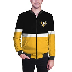 Бомбер мужской Питтсбург Пингвинз НХЛ, цвет: 3D-черный — фото 2