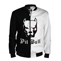 Бомбер мужской Pit Bull боец, цвет: 3D-черный