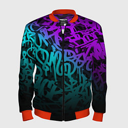 Бомбер мужской НЕОНОВОЕ ГРАФФИТИ NEON, цвет: 3D-красный