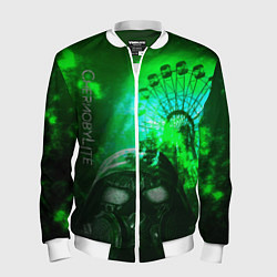 Бомбер мужской Chernobylite - Колесо обозрения, цвет: 3D-белый