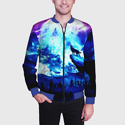Бомбер мужской МОЛЧАНИЕ ЛУНЫ, цвет: 3D-синий — фото 2
