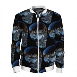 Бомбер мужской Vanguard skull pattern 2022, цвет: 3D-белый
