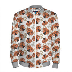 Бомбер мужской Собака Родезийский Риджбек, цвет: 3D-меланж