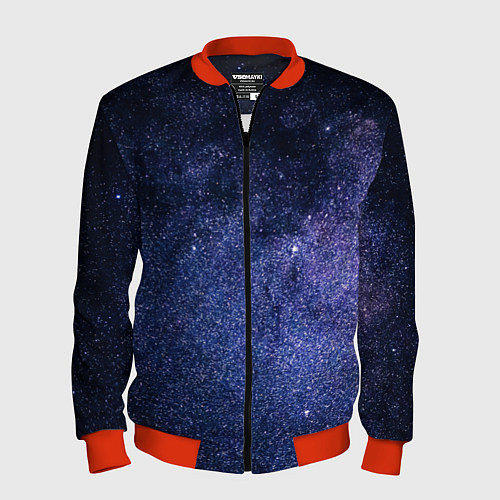 Мужской бомбер Night sky / 3D-Красный – фото 1