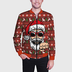 Бомбер мужской Bad Santa Плохой Санта, цвет: 3D-красный — фото 2